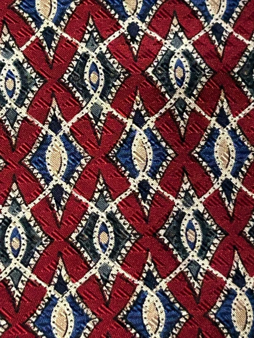 Christian Dior Monsieur Mens Tie Necktie Multicolor Geometric 100% Silk  USA
